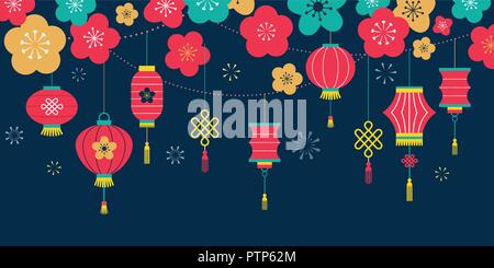 Chinese New Year background, card print, banner Stock Vector