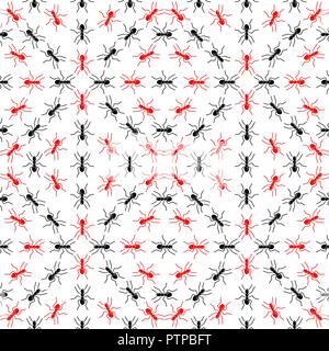 Illustration of ants on a white background. Vector. Stock Vector