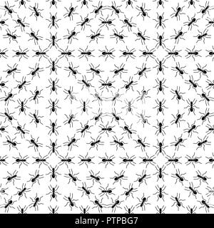 Illustration of ants on a white background. Vector. Stock Vector