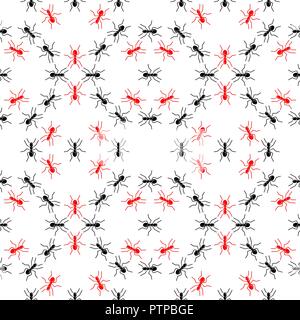 Illustration of ants on a white background. Vector. Stock Vector