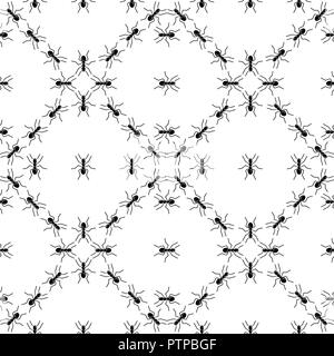 Illustration of ants on a white background. Vector. Stock Vector