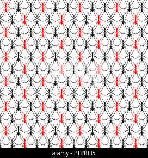 Illustration of ants on a white background. Vector. Stock Vector