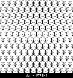 Illustration of ants on a white background. Vector. Stock Vector