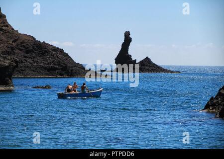 Almeria, Spain- September 22, 2018: Beautiful coves of the Cabo de Gata nature reserve in Almeria, Spain Stock Photo