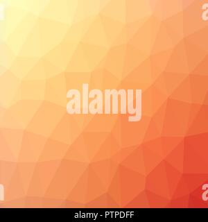 Orange Polygonal Background. Rumpled Triangular Pattern. Low Poly Texture. Origami Style Stock Vector