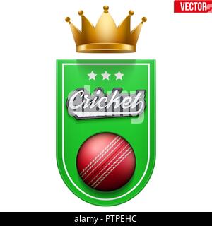 Cricket Badge and Label Stock Vector