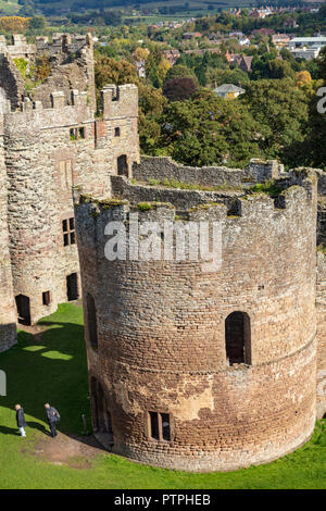 The Inner Bailey of Ludlow Castle, from the Great Tower, Shropshire ...