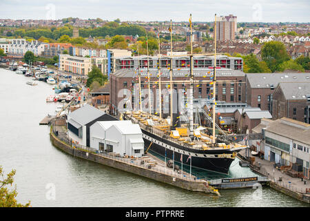 Isambard Kingdom Brunel's ss Great Britain and the new Being Brunel museum in the habourside area of Bristol. Stock Photo