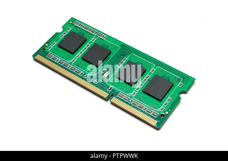 Desktop and laptop ddr ram memory isolated on white background Stock Photo