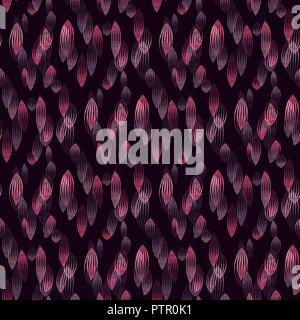 Tropical leaves of palm tree seamless pattern in ultra violet colors, bright print for textile. Vector background. Stock Vector
