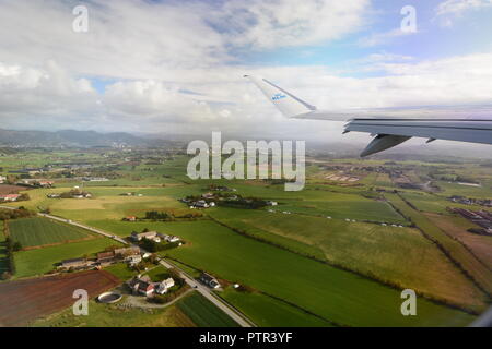 Aerial view of Rogaland countryside. Norway Stock Photo