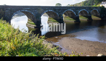 five arched stone bridge crossing the river ilen near skibbereen west cork ireland Stock Photo