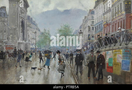 Beraud Jean - Le Boulevard St. Denis Paris 2 Stock Photo - Alamy