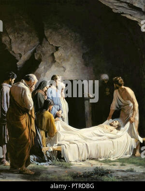 Bloch  Carl Heinrich - the Burial of Christ Stock Photo