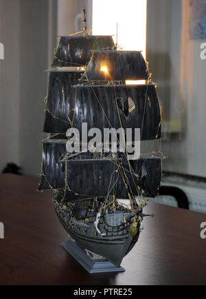 Hand Made Wooden Model Boat Stock Photo - Alamy