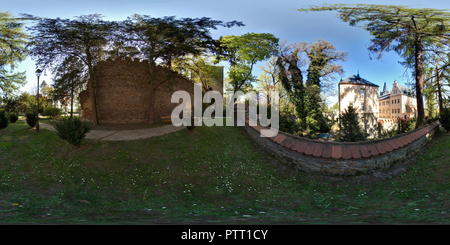 360 degree panoramic view of Zruc nad Sazavou Castle, Battery tower