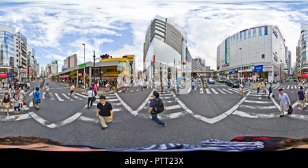 360 degree panoramic view of Walking around in Tokyo in September -  7