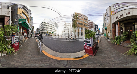 360 degree panoramic view of Walking around in Tokyo in September -  23