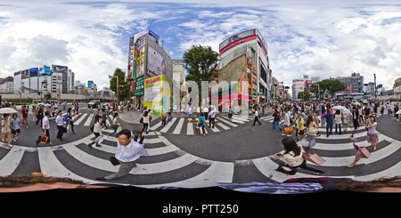 360 degree panoramic view of Walking around in Tokyo in September -  44