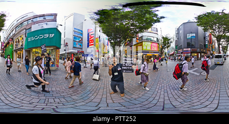 360 degree panoramic view of Walking around in Tokyo in September -  47