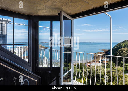 View of Guernsey from the lookout on upper floors of Hauteville House Stock Photo