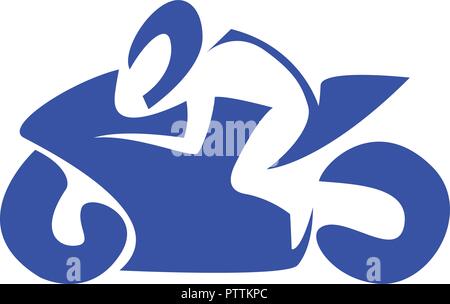 Sport bike racer extreme motorcycle speed vector Stock Vector