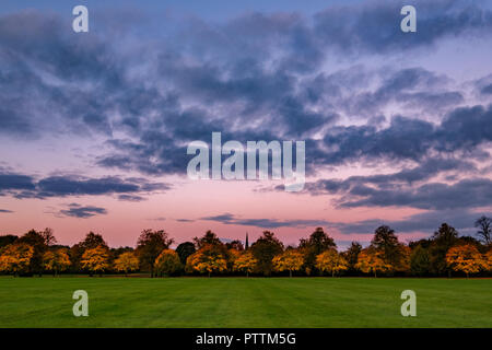 Autumn colors at sunrise Stock Photo