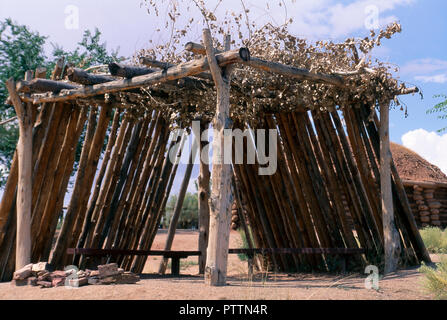 Navajo summer shelter, Canyon de Chelly National Monument, Arizona. Photograph Stock Photo