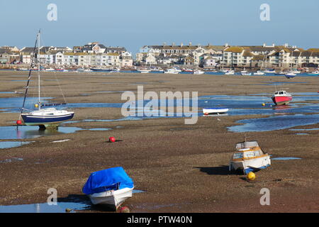 The Teign Estuary at Low Tide Stock Photo