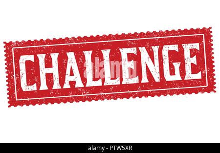 Challenge sign or stamp on white background, vector illustration Stock Vector