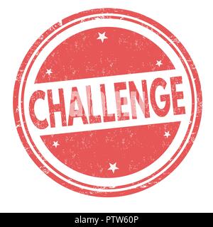 Challenge sign or stamp on white background, vector illustration Stock Vector