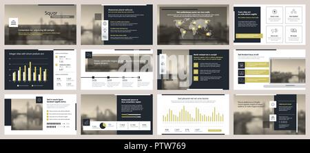 Elements of infographics for presentations templates. Annual report, leaflet, book cover design. Brochure layout, flyer template design. Corporate rep Stock Vector