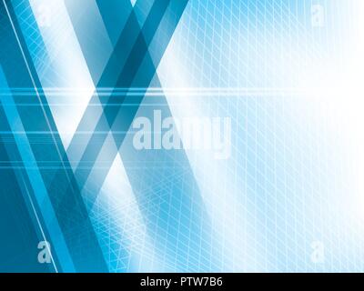 Bright lights on blue abstract background vector with stripes shapes Stock Vector