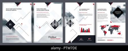 Elements of infographics for brochure template, catalog template and report templates. Corporate annual report, leaflet, newspaper design, brochure an Stock Vector