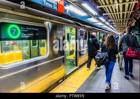 Times Square – 42nd Street Subway Station Manhattan   New York, New York, USA Stock Photo