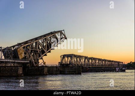 Amtrak Old Saybrook – Old Lyme Bridge   Old Lyme, Connecticut, USA Stock Photo