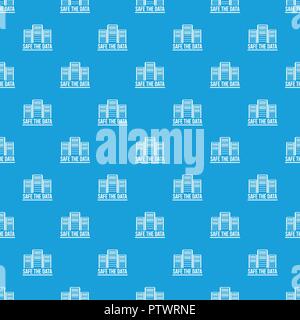Safe the data pattern vector seamless blue Stock Vector