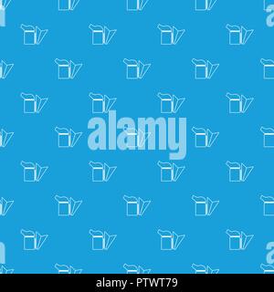 Beehive smoker pattern vector seamless blue Stock Vector