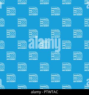 Data security pattern vector seamless blue Stock Vector