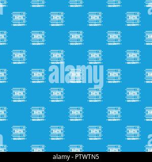 Server data security pattern vector seamless blue Stock Vector