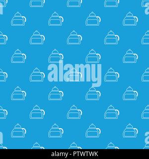 Honey tea pattern vector seamless blue Stock Vector