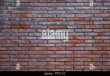 Empty red brick wall texture background Stock Photo
