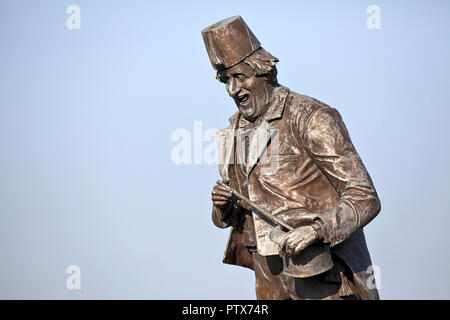 Tommy Cooper statue in Caerphilly, Wales, UK Stock Photo