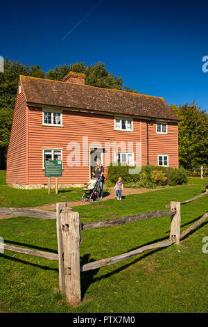 UK, Kent, Maidstone, Sandling, Kent Life open-air museum & heritage farm park, Petts Farmhouse from Burham Stock Photo