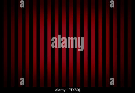 Vertical red and black stripes with black vignette effect, concept of stage curtains, theater, opera or boudoir with copy space Stock Photo