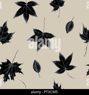 Vector seamless pattern of autumn pattern. Hand drawn vector illustration Stock Vector