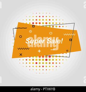 Orange flat speech bubble shaped banners, stock vector Stock Vector