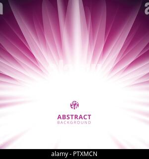 Abstract pink radial lines background with copy space. Vector illustartion Stock Vector