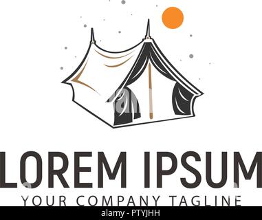 tent logo design concept template Stock Vector