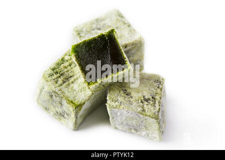 Dessert sweet Turkish delight (lokum) isolated on white background Stock Photo